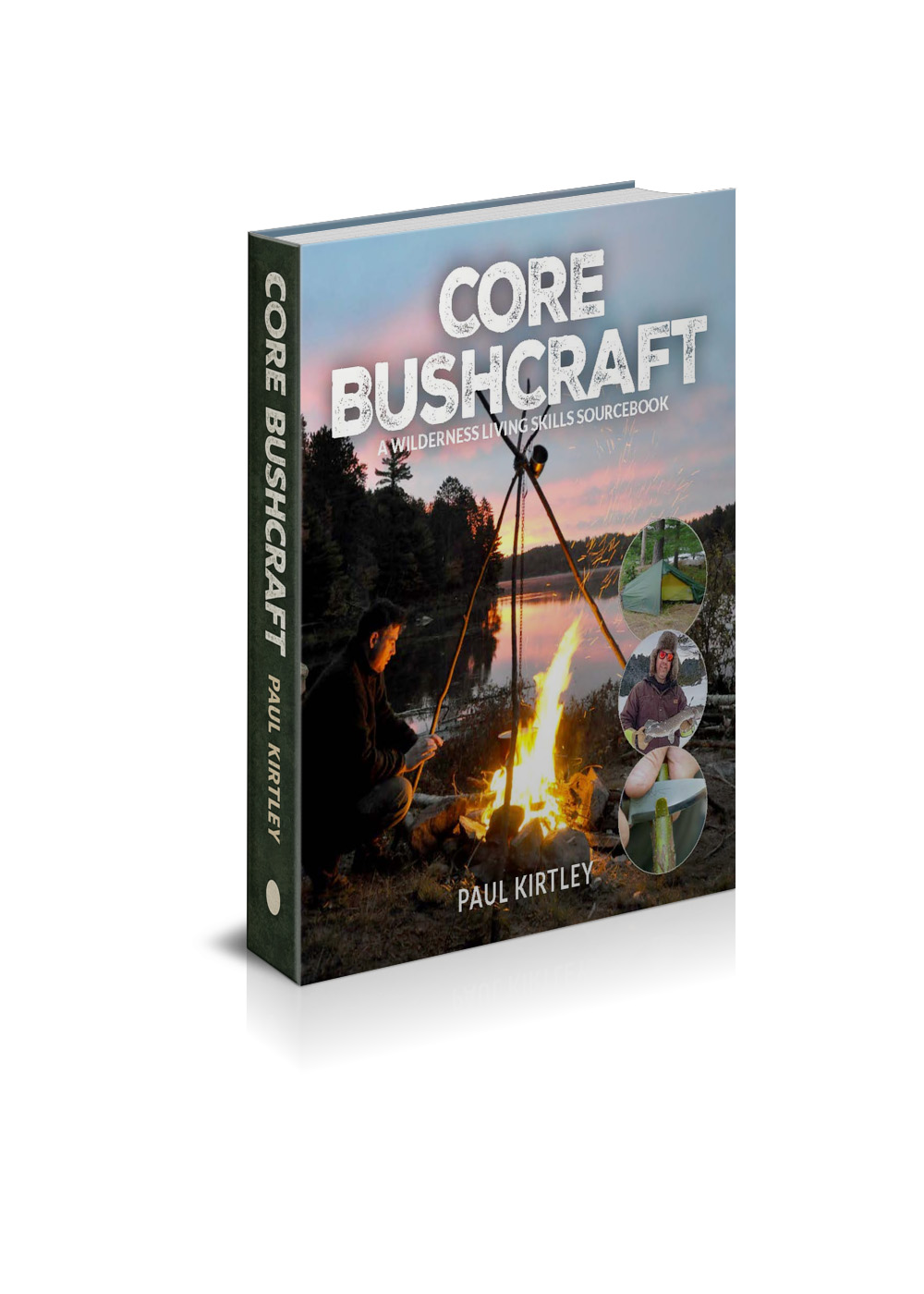 Three dimensional view of a book titled Core Bushcraft by Paul Kirtley