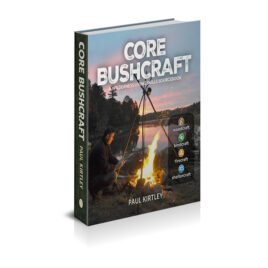 Three dimensional view of a book titled Core Bushcraft by Paul Kirtley